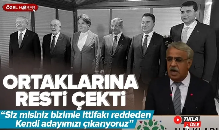 HDP’den 6’lı masaya ’adaylık’ resti!