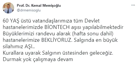 Biontech aşısı olmak isteyenler dikkat! İstanbul İl Sağlık Müdürü Kemal Memişoğlu duyurdu - 2