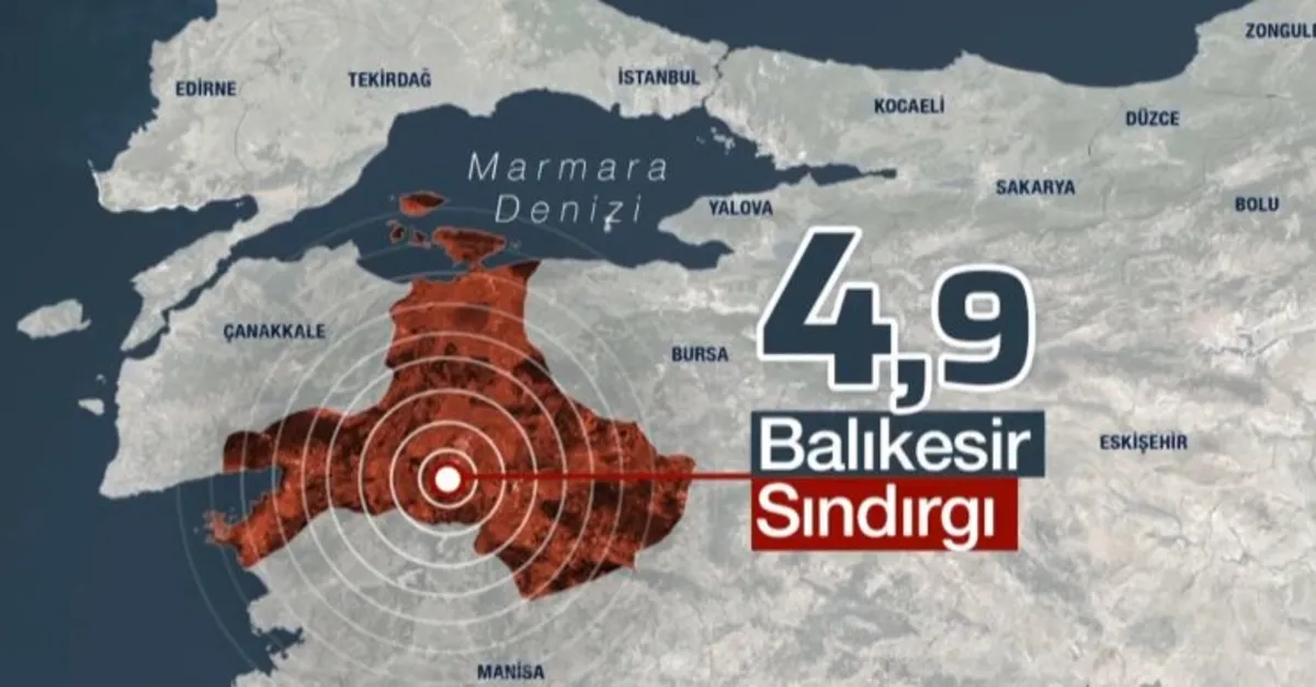 Balıkesir Sındırgı'da 4,9'luk deprem!