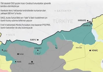 Azez-Cerablus’ta güvenlik koridoru derinleşiyor