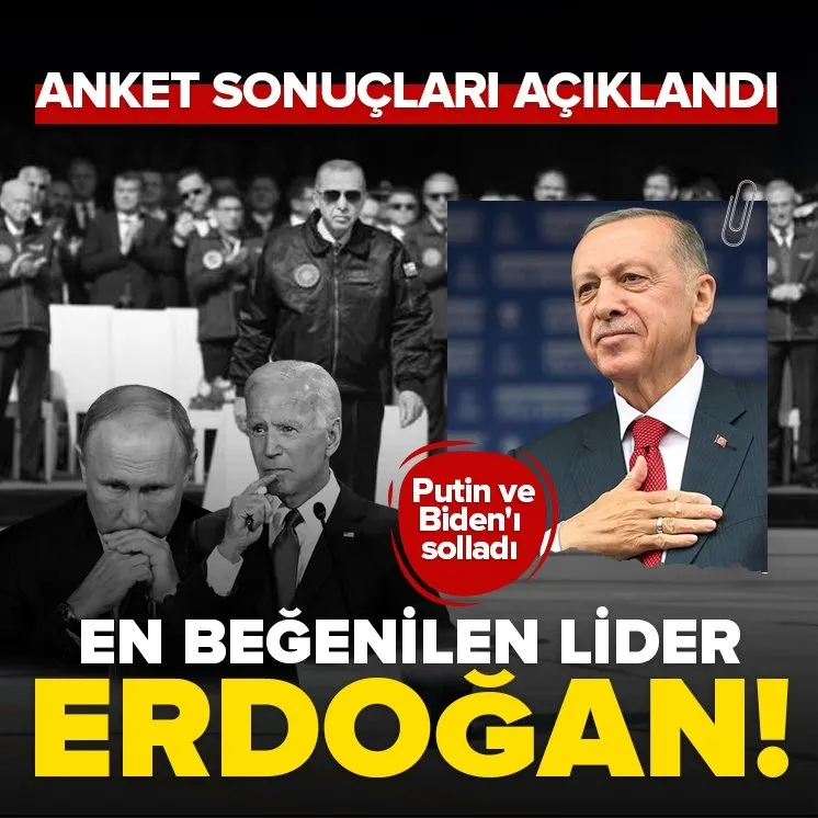 En beğenilen lider Başkan Erdoğan!