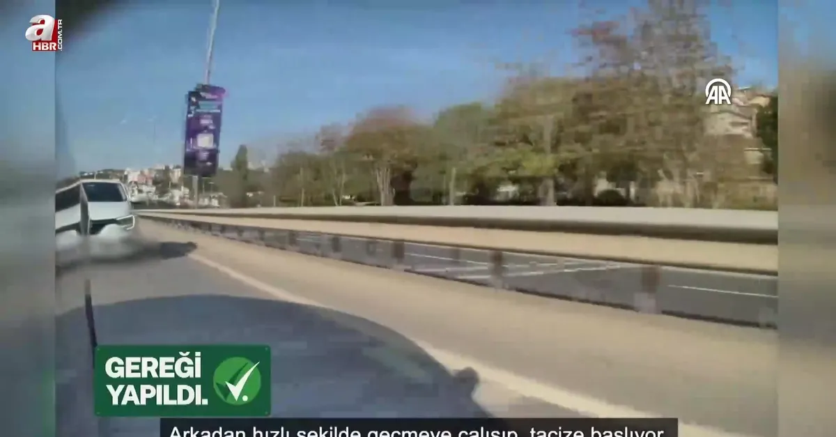 İstanbul Sarıyer'de aracıyla bir başka sürücünün önünü kesmeye çalışan kişi yakalandı