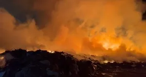 Kapaklı’da hurdalık alanda yangın paniği! Müdahale sürüyor