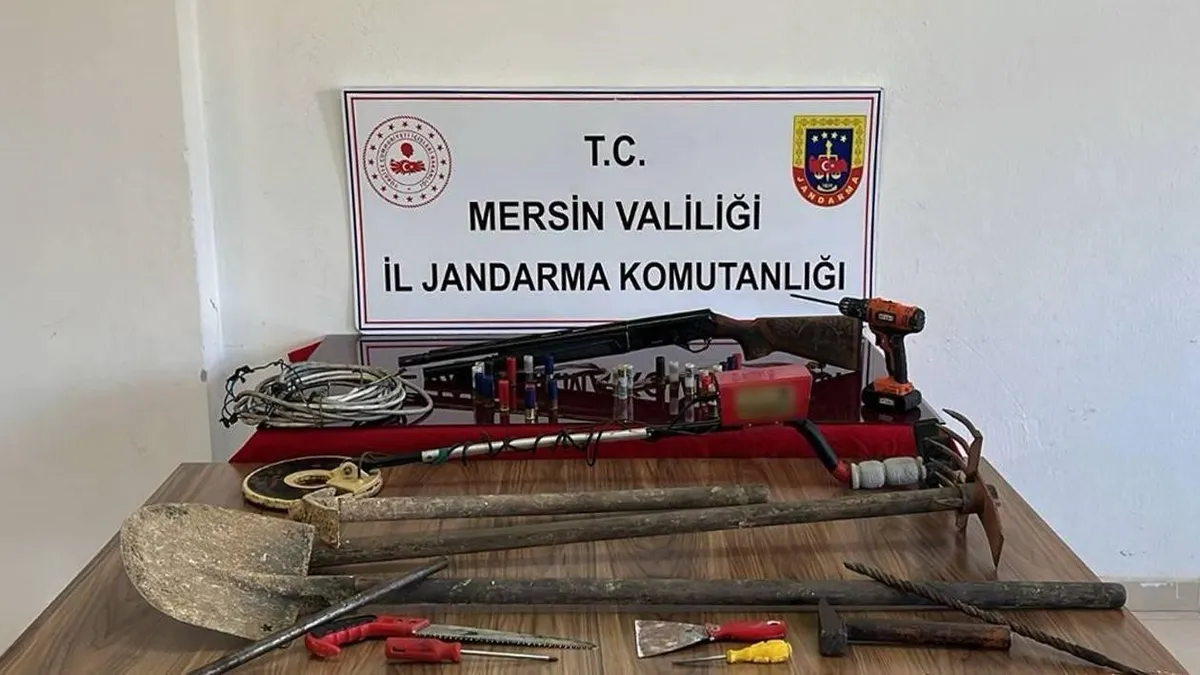 Mersin'de kaçak kazı yapan şahıs yakalandı