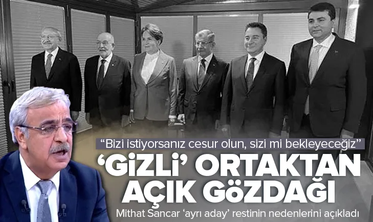 Mithat Sancar ittifak ortaklarına gözdağı verdi