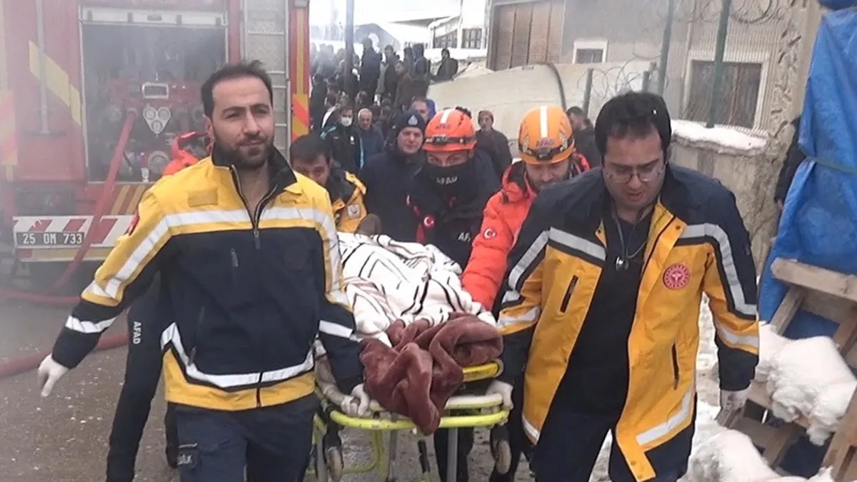 Erzurum'daki Keresteciler Sitesi'nde yangın: 2 ölü 6 yaralı