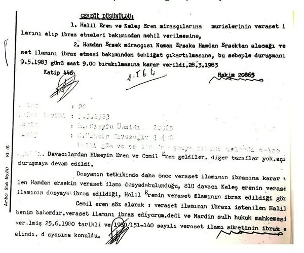 Mardin’deki 126 yıllık davada karar! 3 padişah 12 Cumhurbaşkanı gördü | Osmanlı’dan Türkiye’ye uzanan olay...