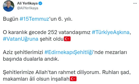 AK Parti Sözcüsü Ömer Çelik’ten 15 Temmuz açıklaması! Ölümü göze alan milletimiz varolsun