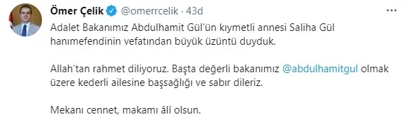 Son dakika: Bakan Abdulhamit Gül'ün annesi vefat etti | Sağlık Bakanı Fahrettin Koca duyurdu - 10
