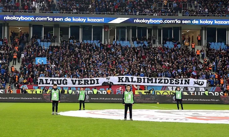 Trabzonspor-Çaykur Rizespor maçında şehit Rize Emniyet Müdürü Altuğ Verdi unutulmadı