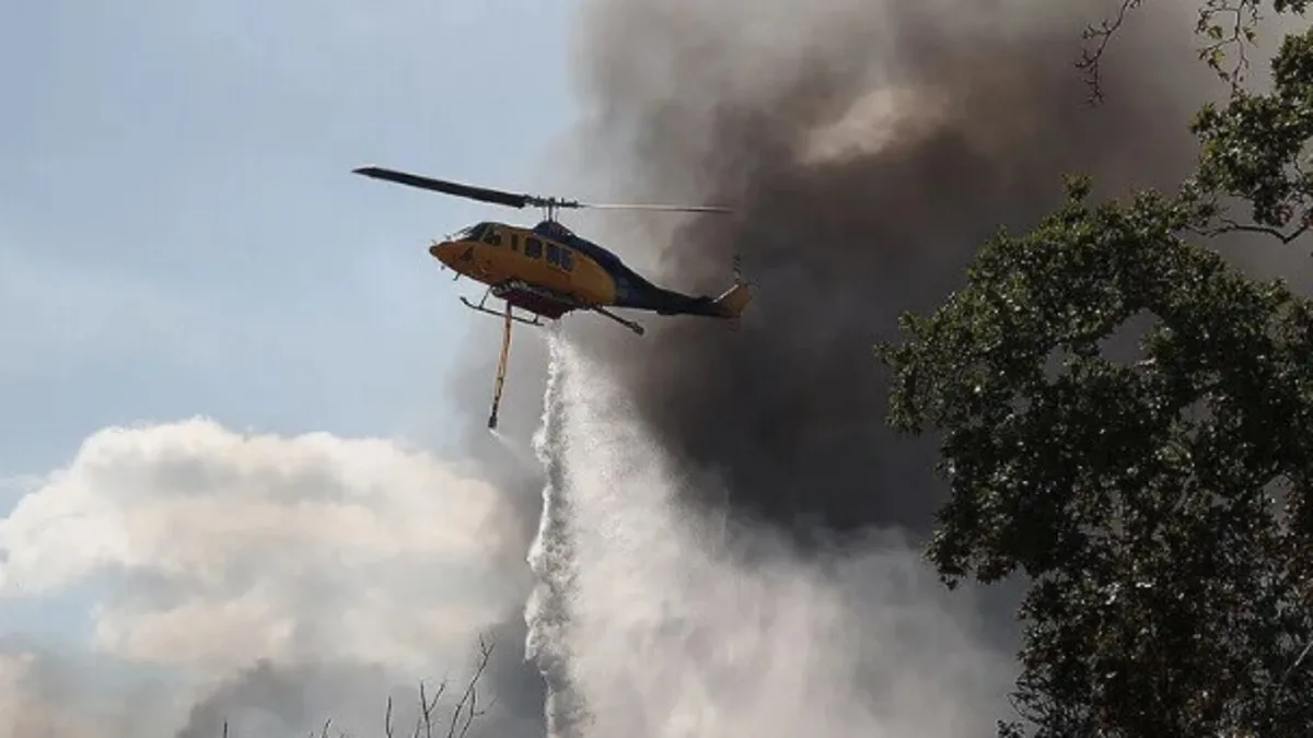 Yunanistan'da helikopter düştü!