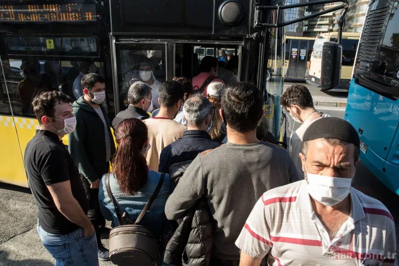 İstanbul'da toplu ulaşımda yeni dönem başladı! Sosyal mesafe kuralı hiçe sayıldı 5