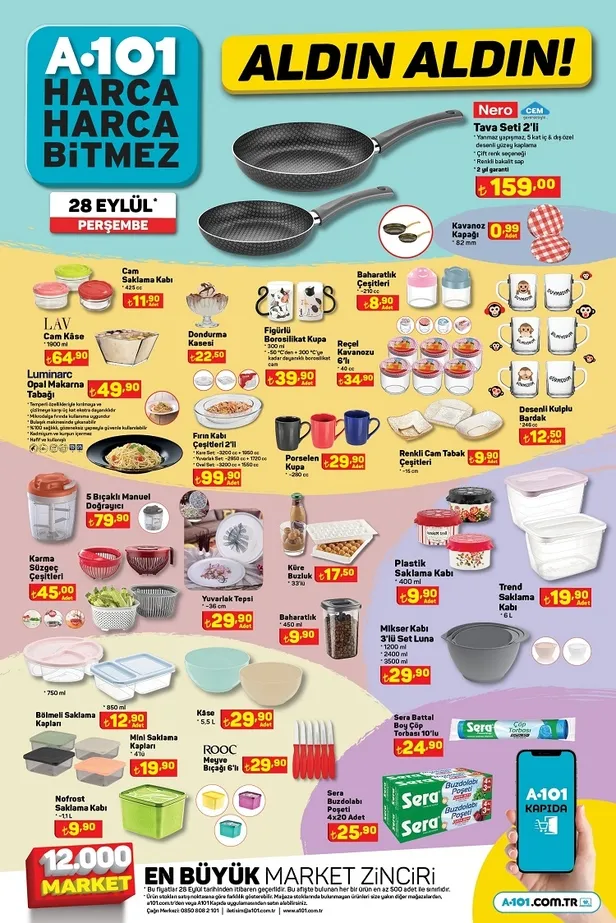 A101 uygun fiyatlı ürünlerini bir katalogda topladı! 192,50 TL’den 1kg tereyağı, 90,50 TL’den 750gr beyaz peynir, 25 TL’den 1,5L ayran, 61 TL’den 5kg un satışa sunuyor - 19