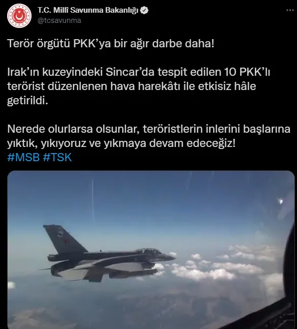 Son dakika: Türk jetleri Sincar'ı vurdu! 10 terörist etkisiz hale getirildi - 3
