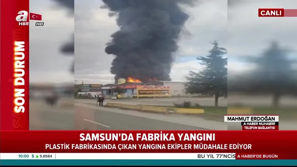 Son Dakika Samsun Da Fabrika Yangini Video Izle Flas Haber Ahaber Video Izle