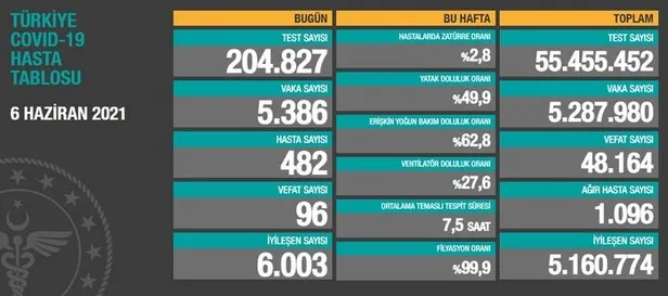 7 Haziran korona tablosu: Türkiye'de corona virüsü vaka sayısı kaç oldu? Koronadan kaç kişi öldü? - 2
