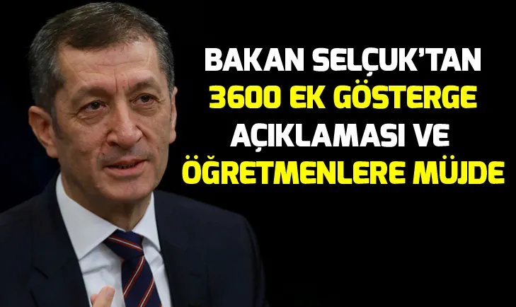 Milli Eğitim Bakanından öğretmenlere müjde