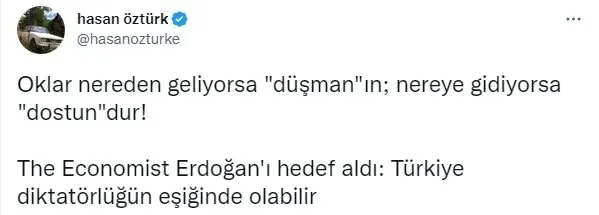 Batı’nın tetikçileri devrede! The Economist’in Başkan Erdoğan’ı hedef alan skandal manşetine tepkiler çığ gibi! Türkiye’den yanıt gecikmedi: Cehalet dolu sahte gazetecilik