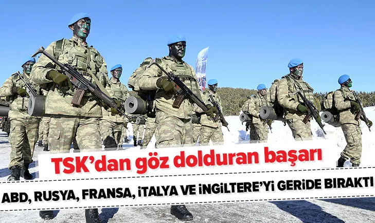 TSKdan göz dolduran başarı: ABD, Rusya, Fransa, İtalya ve İngiltereyi geride bıraktı