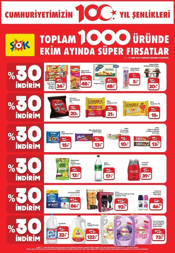 ŞOK 14 Ekim aktüel ürünler kataloğu! ŞOK’ta Bebek ürünleri, Beyaz eşya, gıda ve daha binlerce ürün yüzde 50’ye varan indirimle satılıyor