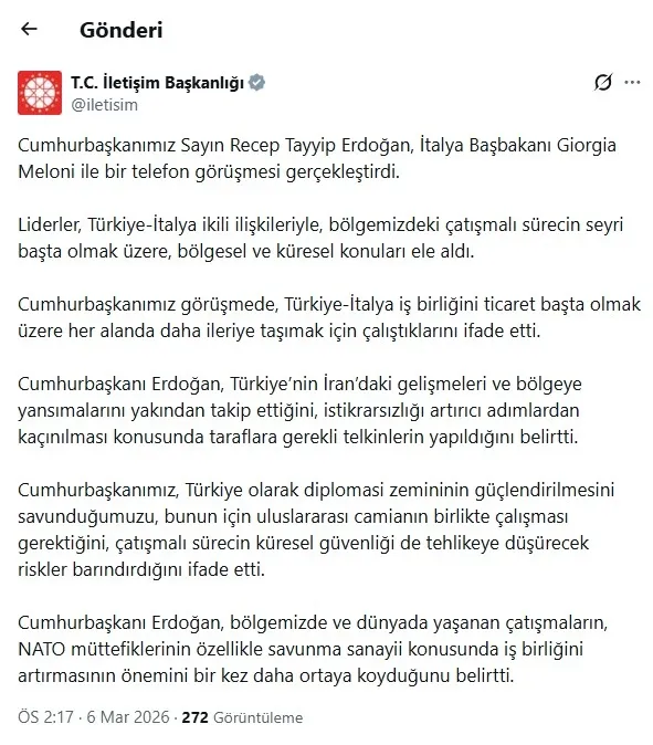 Başkan Erdoğan İtalya Başbakanı Meloni ile görüştü - 1