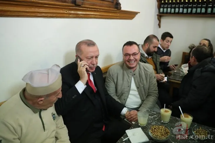 Başkan Erdoğan, Fatih’te bozacıda vatandaşlarla sohbet etti