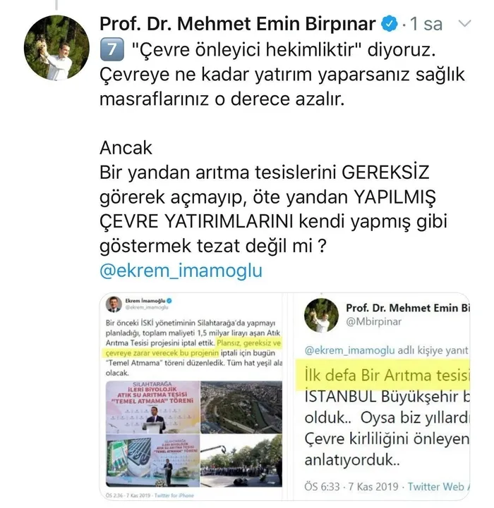 Bakan yardımcısı AK Parti’nin başlattığı projeyi üstlenen CHP’li İmamoğlu’nu ifşa etti