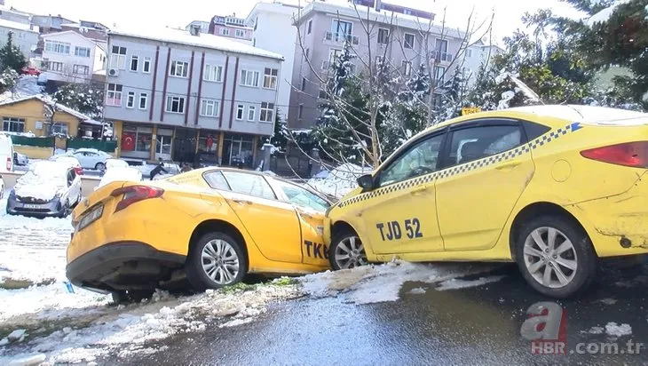 Sarıyer’de facianın eşiğinden dönüldü: Kaza yapan taksilere belediye aracı çarptı! ’Dur gelme dedim ama...’