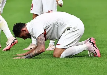 Milli Takımdaki ilk golünü attı! Samet Akaydin gol sevincini secde ederek kutladı