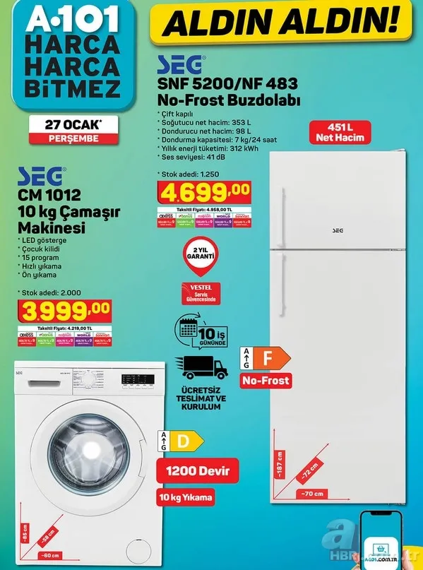 A101 27 Ocak 2022 kataloğu: A101'de bu hafta neler var? Teknoloji, elektronik, züccaciye, tekstil indirimleri... 7