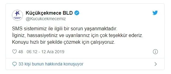 Küçükçekmece Belediyesi'nin SMS sistemi ele geçirildi! Gelen mesaj vatandaşı şoke etti - 1