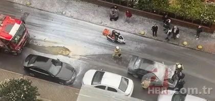 Gözyaşlarına boğuldu! Kadıköy’de aracı gözünün önünde alev alev yandı