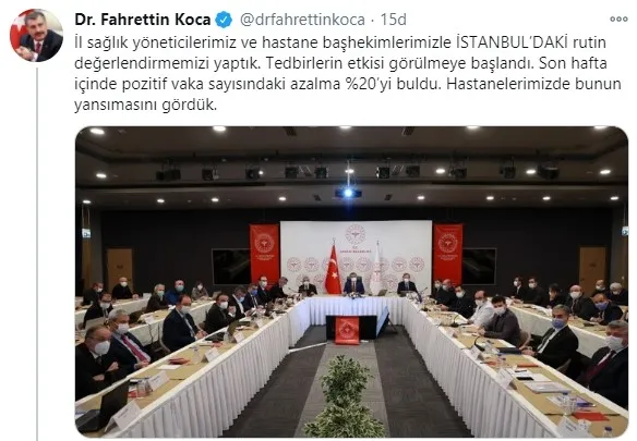 Sağlık Bakanı Fahrettin Koca'dan Kovid-19 açıklaması! İyi haberi duyurdu - 1