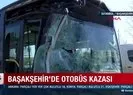 İstanbul Başakşehir’de İETT otobüsü park halindeki midibüse çarptı: 1 yaralı