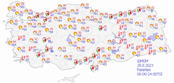 1692943052978.png Meteoroloji'den çok sayıda ile sağanak yağış uyarısı! O bölgeyi etkisi altına alacak! İşte şehirlere göre günlük hava durumu... - 7