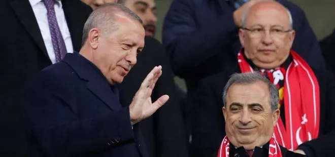 Başkan Erdoğan, Türkiye-Moldova maçında