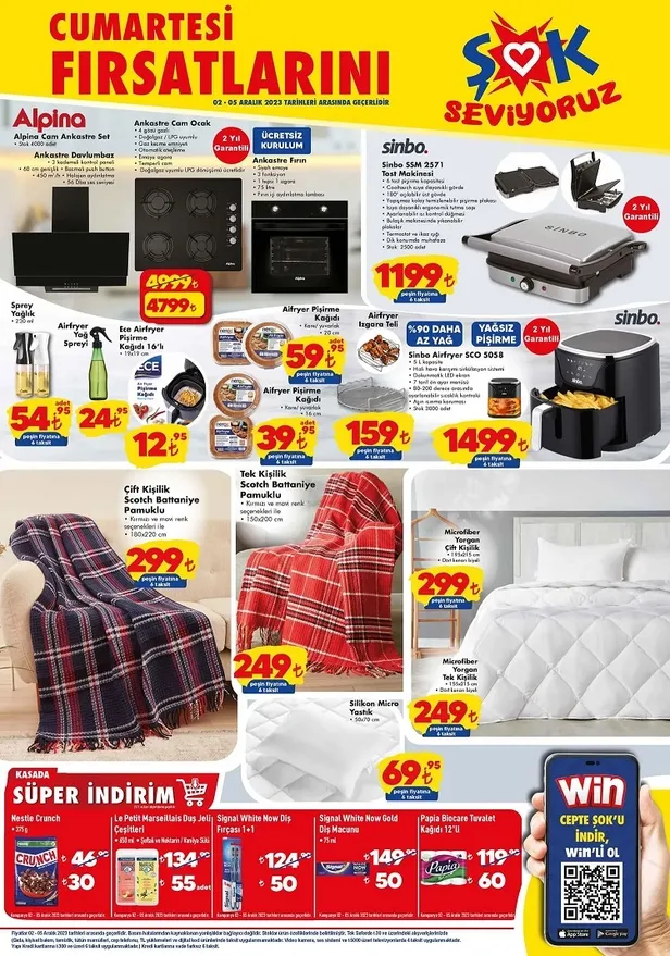 ŞOK 11 Aralık aktüel kataloğu yayınladı! Bu hafta ŞOK’ta %50’ye ulaşan indirim ve peşin fiyatına 6 taksit seçenekleriyle avantajı sunuluyor