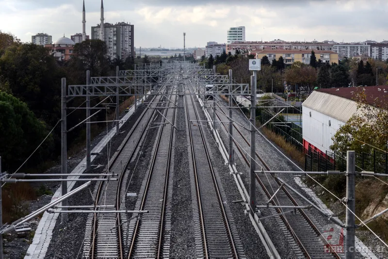 Yüzde 94'ü tamamlanan Halkalı-Gebze banliyö tren hattı havadan görüntülendi 11