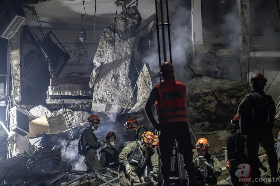 Tel Aviv ve Hayfa'da kıyamet gecesi: İran füzeleri İsrail'i vurdu 6