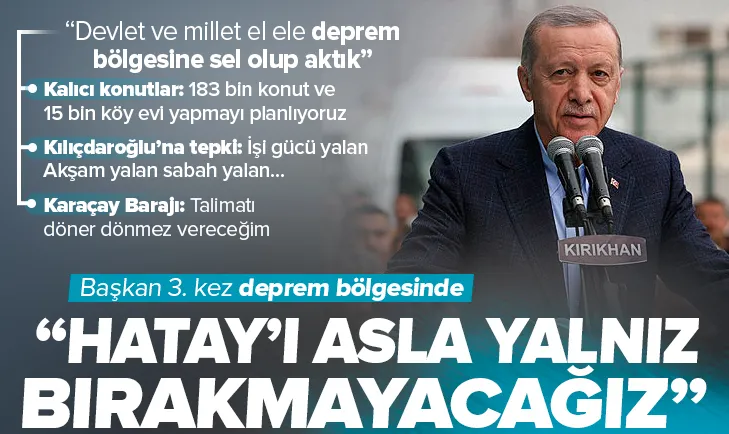 Başkan Erdoğan deprem bölgesinde