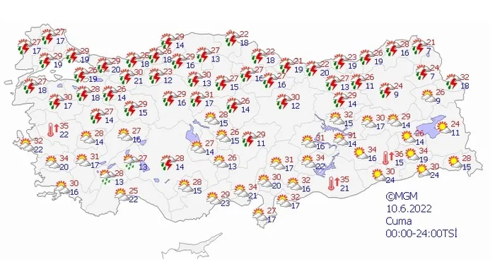 Son dakika: Meteoroloji'den Trakya için kuvvetli sağanak uyarısı | İstanbul, Ankara, İzmir, Antalya'da 5 gün hava... - 7