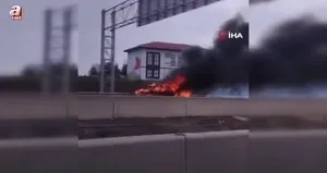 Pursaklar’da araç yangını