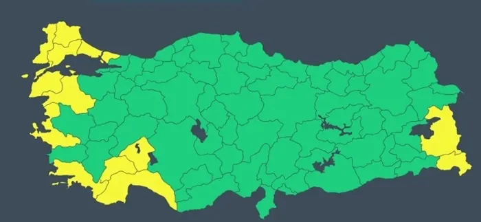 Meteoroloji ve AKOM'dan peş peşe uyarı! 13 ile sarı kodlu alarm | İstanbullular dikkat! Kuvvetli sağanak yağış geliyor - 1