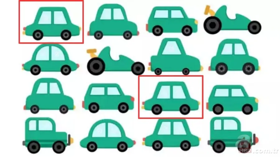 Optik illüzyon testi: Sadece üstün zekâlar görebilir: 5 saniyede aynı 2 arabayı bulabilir misin? 5