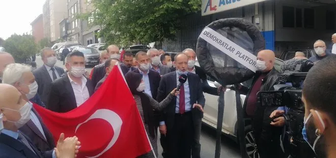 Merdan Yanardağ Adnan Menderes’e iftira atmıştı! Demokratlar Platformundan TELE1 Televizyonu önünde protesto