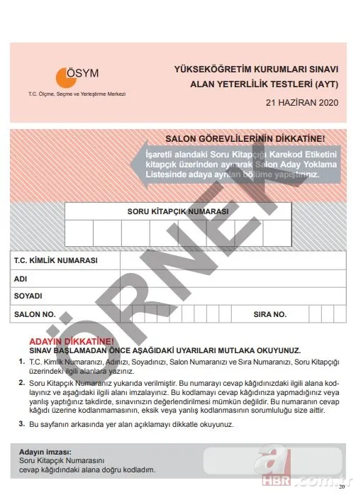 YKS başvuru kılavuzu tam 142 sayfa! YKS 2020 başvurusu yapmadan mutlaka okuyun! İşte 2020 YKS başvuru kılavuzu 24