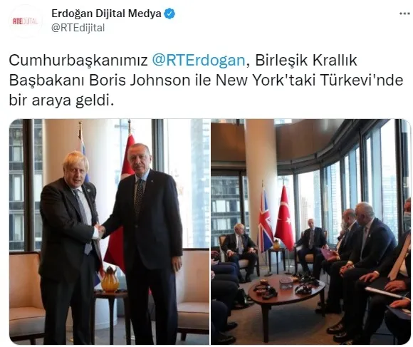 Başkan Erdoğan ABD'de İngiltere Başbakanı Boris Johnson ile görüştü - 1