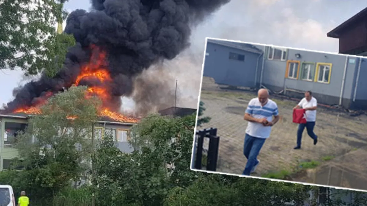 Polisin Türk bayrağı hassasiyeti göz doldurdu! Çıkan yangına aldırış etmeden kurtardı