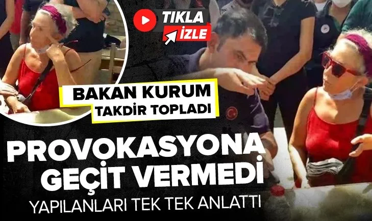 Çevre ve Şehircilik Bakanı Murat Kurum yangın bölgesinde provokatif tavırlar sergileyen kişiye yapılan çalışmaları tek tek anlattı
