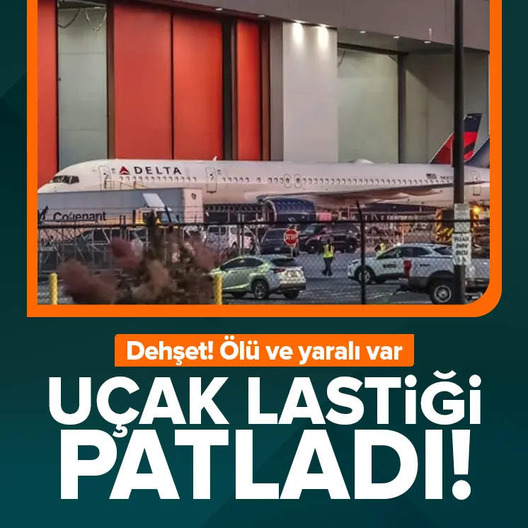 Korkunç kaza! Uçak lastiği patladı!